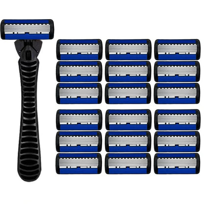 Razor Classic 6 Layer Safety Razor for Mens Shaving&Womens Hair Removal Shaving Blades Manual Shaver Beauty World Shop
