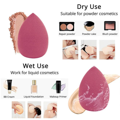 4/8pcs Makeup Sponge Blender Beauty Egg Cosmetic Puff Soft Foundation Sponges Powder Puff Women Make Up Accessories Beauty Tools Beauty World Shop