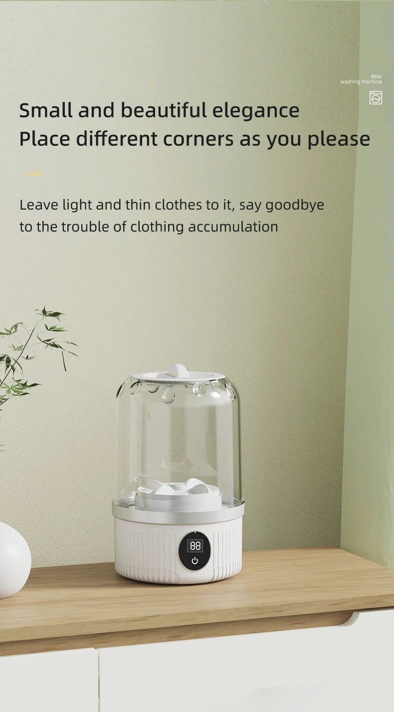 Mini Household Electric Washing Cup Underwear Socks Small Wireless Charging Washing Machine Pet clothes washing machine Beauty World Shop