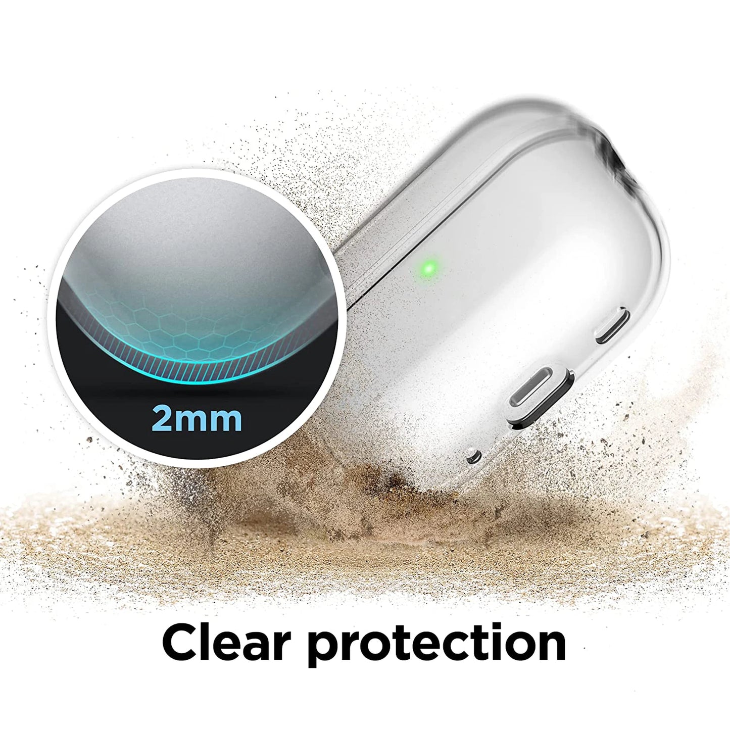 Transparent Protective lanyard Case Cover For Airpods Pro 2 TPU Soft Skin Shockproof Case Cover Designed for Airpods Pro2 Earbud
