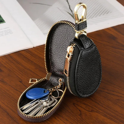 1PCS Leather Zipper Key Wallet Keychain Multifunctional Mini Purse Key Holder Case Beauty World Shop