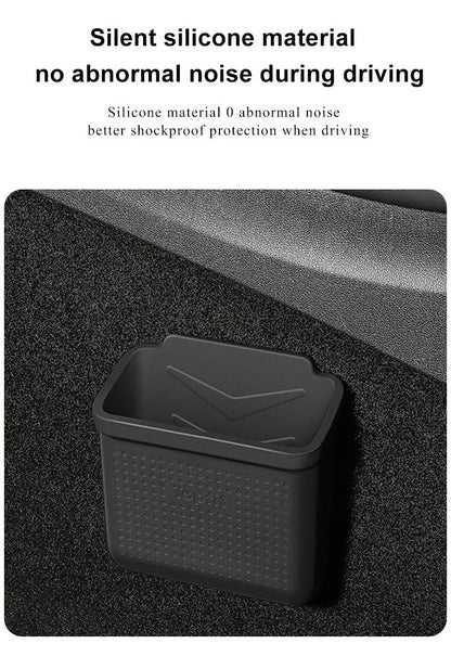 Silicone Car Storage Box For Tesla Model 3 Y S X 2017-2022 2023 Hidden Organizer Tray Bag Box Phone Coin Holder Auto Accessories Beauty World Shop