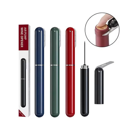 Portable Handheld 2-in-1 Air Pressure Wine Opener with Air Pump And Cork Remover Foil Cutter Compact Desktop Cicerone for Party Beauty World Shop