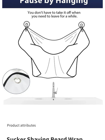 Male Shaving Apron Beard Catcher Cape Care Bib Face Shaved Hair Adult Bibs Shaver Cleaning Hairdresser for Man Clean Apron Gift Beauty Fashion