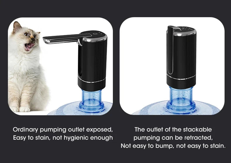 Electric Water Pump Bucket Water Suction Device Water Intake Device Household Office USB Outdoor Convenient Water Dispenser Beauty World Shop