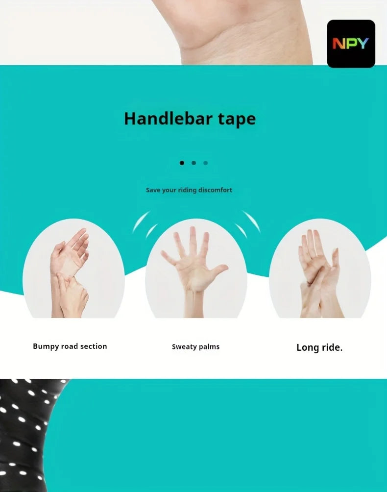 NPY2026 Road Bike Cycling Bar Colorful Tape Bicycle Handle Belt Cork EVA  Damping AntiVibration Tape Wrap With 2 Plug Fixed Gear Beauty World Shop