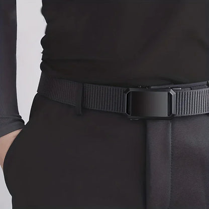 New Automatic Buckle Belt, Canvas Tactical Workwear Casual Outdoor Military Training Pants Belt For Men Beauty World Shop