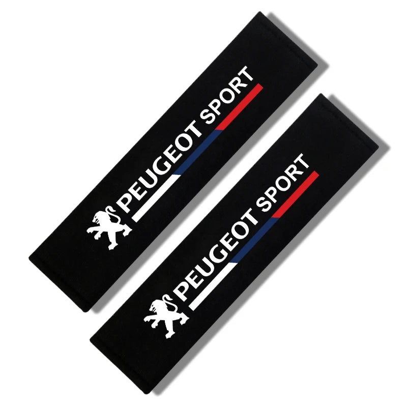 2PCS Car Interior Accessories Auto Seat Belt Cover Shoulder Pads For Peugeot 206 307 308 3008 207 208 407 508 2008 Car Styling Beauty World Shop