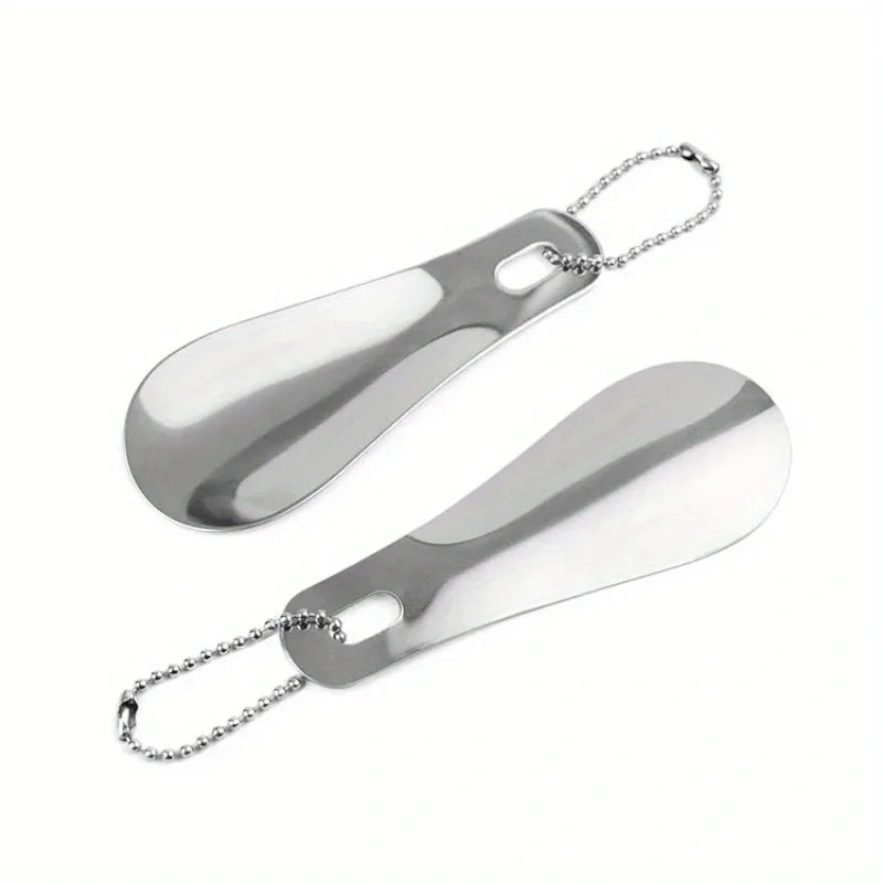 1pc stainless steel metal shoehorn, portable shoehorn, shoe wearing aid, essential for home travel Beauty World Shop