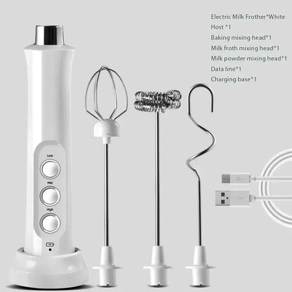 Wireless Milk Foam USB Rechargeable Handheld Electric Foam Maker 3 Speeds for Latte Cappuccino Hot Chocolate Coffee Whisk Mixer Beauty World Shop