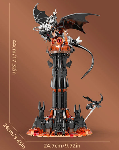 Moc-Lord Movie Rings Model The Fell Beast Magic Tower Building Blocks Fortress Castle Creative Assemble  Bricks Toys Gift For Ki Beauty World Shop