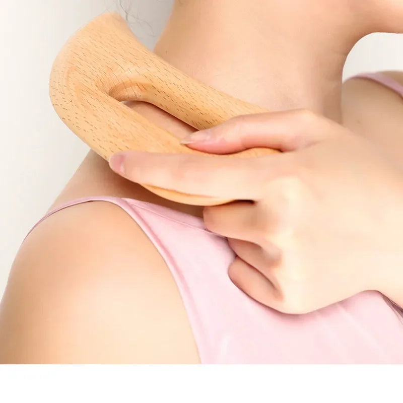 Wooden Cellulite Massager Body Guasha Tool Lymphatic Drainage Massager Muscle Scraper Back Massage Tool Relieve Muscle Fatigue Beauty Trend Shop