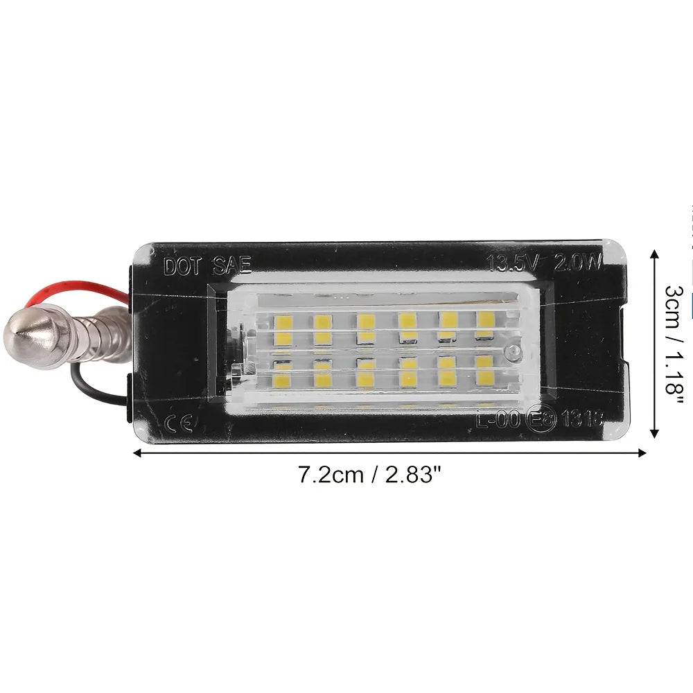 2pcs Mini LED license plate lights, suitable for Mini Cooper R56, R57, R58, R59,6500k Beauty World Shop