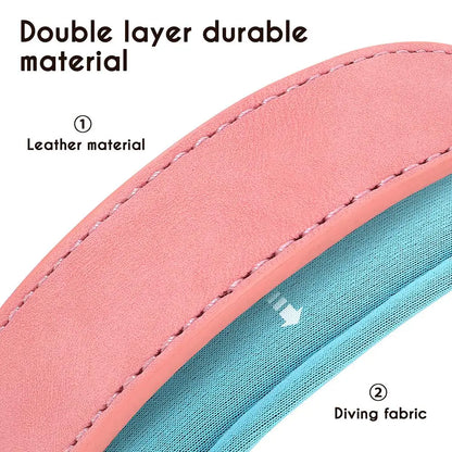 Customized Leather Dog Collar Leash Set Soft Padded Leather Collar For Small Medium Large Dogs With Free Engraved Nameplate Beauty World Shop