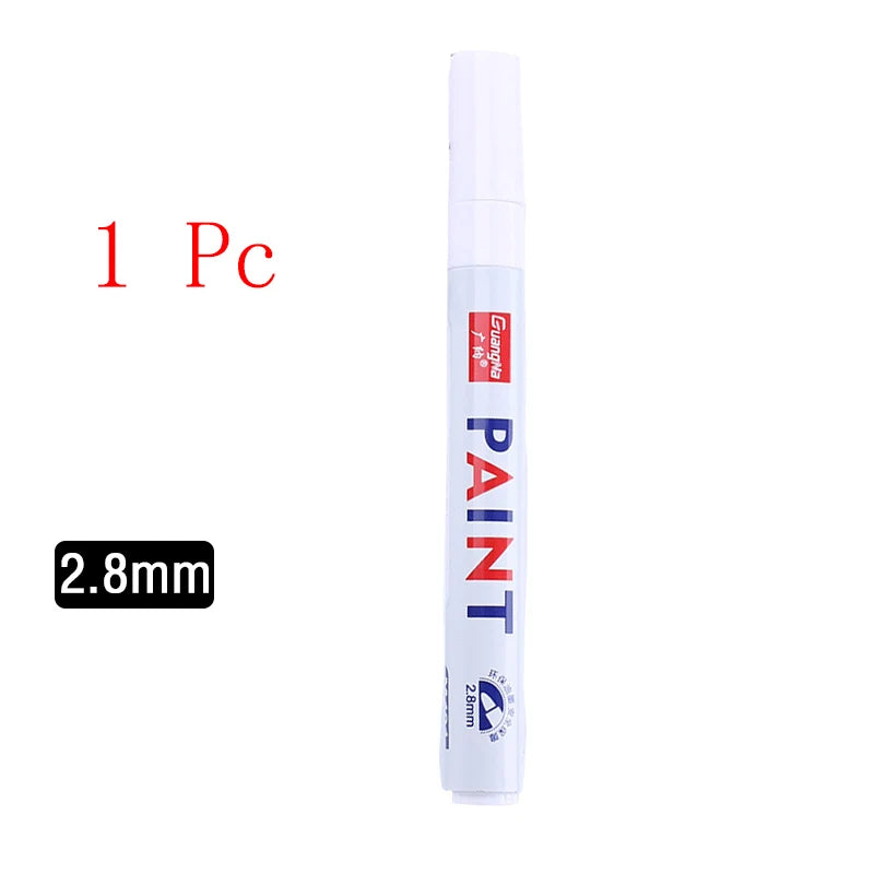 White Marker Pens set Oily Waterproof White Gel Pen DIY Graffiti Sketching Marker Stationery Writing School Supplies brush Beauty World Shop