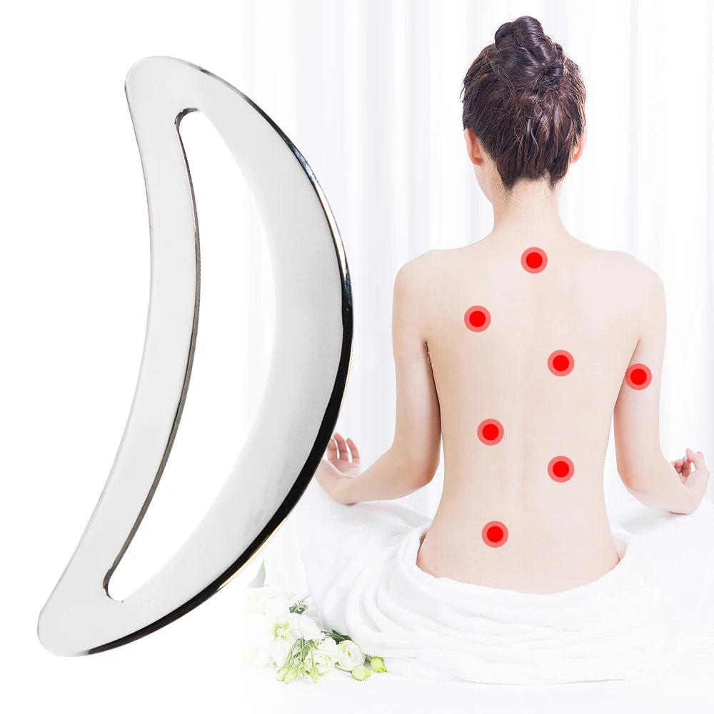 Stainless Steel Gua Sha Tool Muscle Scraper For Relieve Foot, Calf, Neck Pain, Relieves Plantar Fasciitis & Achilles Tendinitis Beauty World Shop