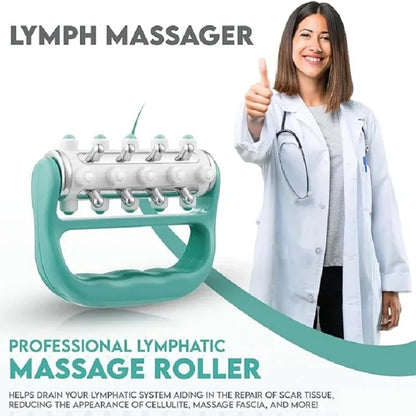 Lymphatic Drainage Massager (Green) Ultimate Fascia Release & Scar Tissue Massage Tool Personal Handheld Massage Ro Beauty World Shop