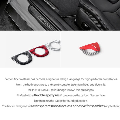 For Tesla Model Y Juniper 2025- Carbon Fiber Car Styling Head Front Camera Protector Stickers Trim Auto Decoration Accessories Beauty World Shop