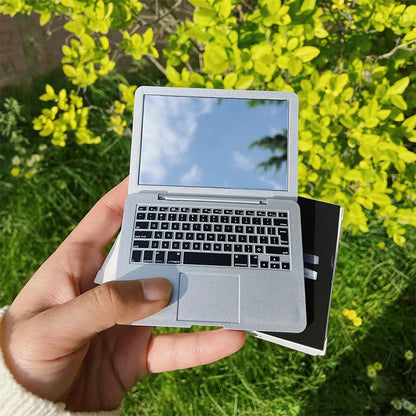 Creative Portable Mini Computer Mirror Foldable Laptop Shape Makeup Mirror High Quality Pocket Mirror Beauty Makeup Mirror Beauty World Shop