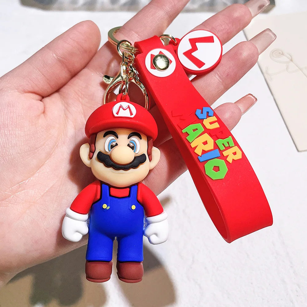 19 Styles Anime Keychain Mario Bros Luigi Toad Bowser Action Figure Model PVC Cartoon Bag Doll Pendant Toys Gift Beauty World Shop