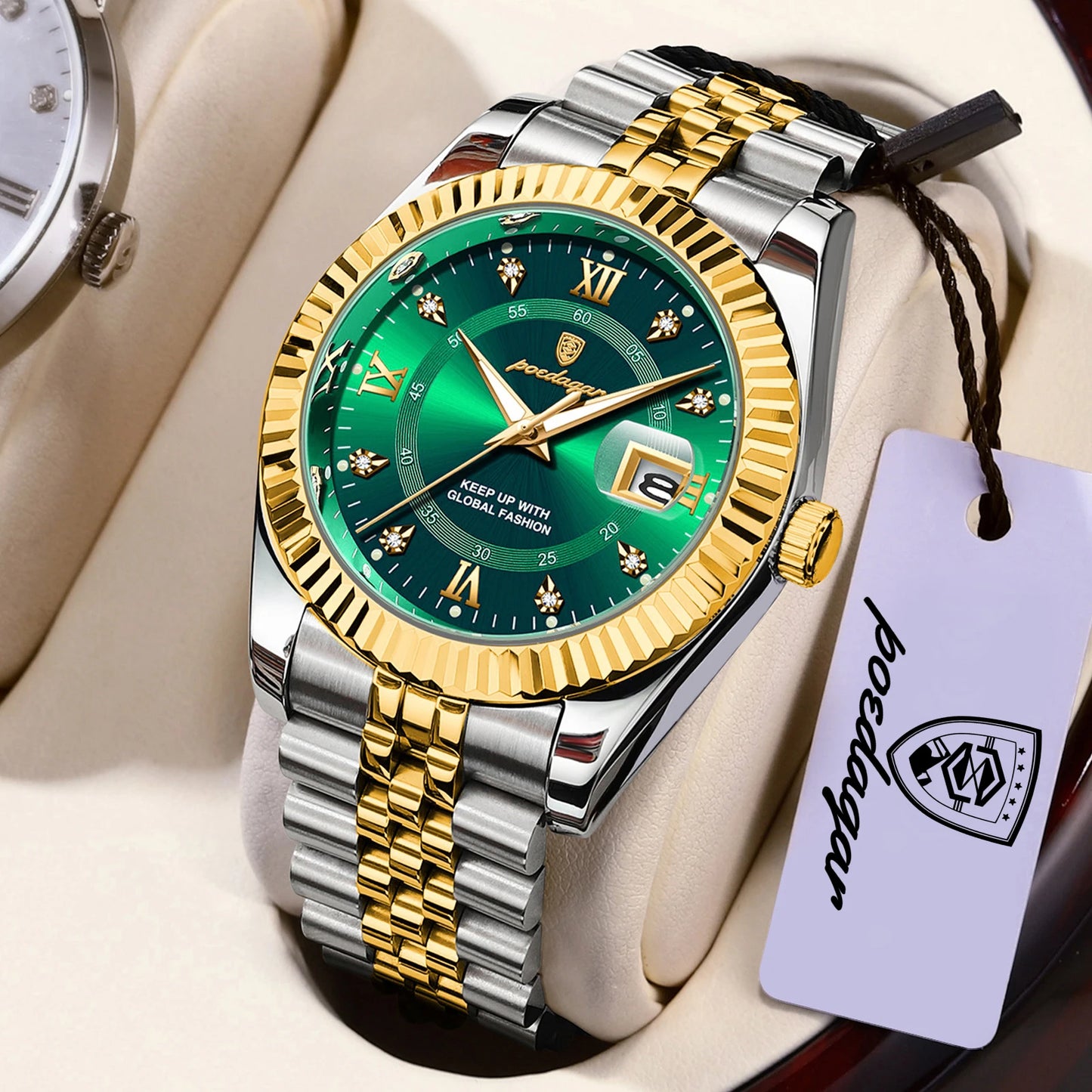 POEDAGAR Original Men Wristwatch Waterproof Luminous Date Business Man Clock Stainless Steel Quartz Military Men's Watches Reloj Beauty World Shop