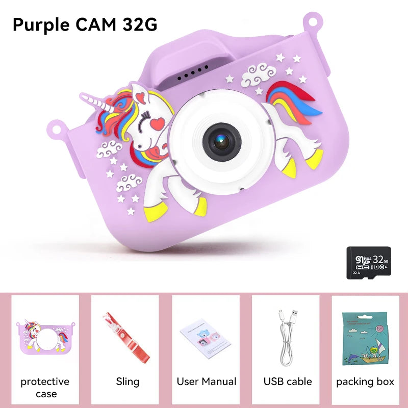 Christmas Children Camera HD 1080P Toddler Digital Video Camera 2.0inch Kids Camera with Silicone Cases Toys for Christmas Gifts Beauty Fashion