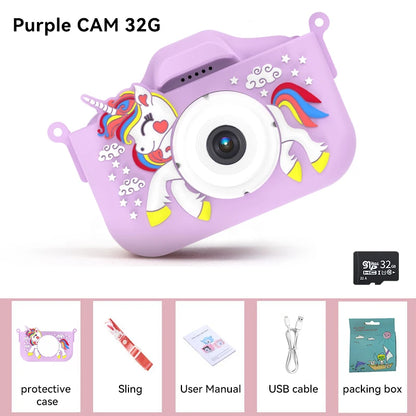 Christmas Children Camera HD 1080P Toddler Digital Video Camera 2.0inch Kids Camera with Silicone Cases Toys for Christmas Gifts Beauty Fashion