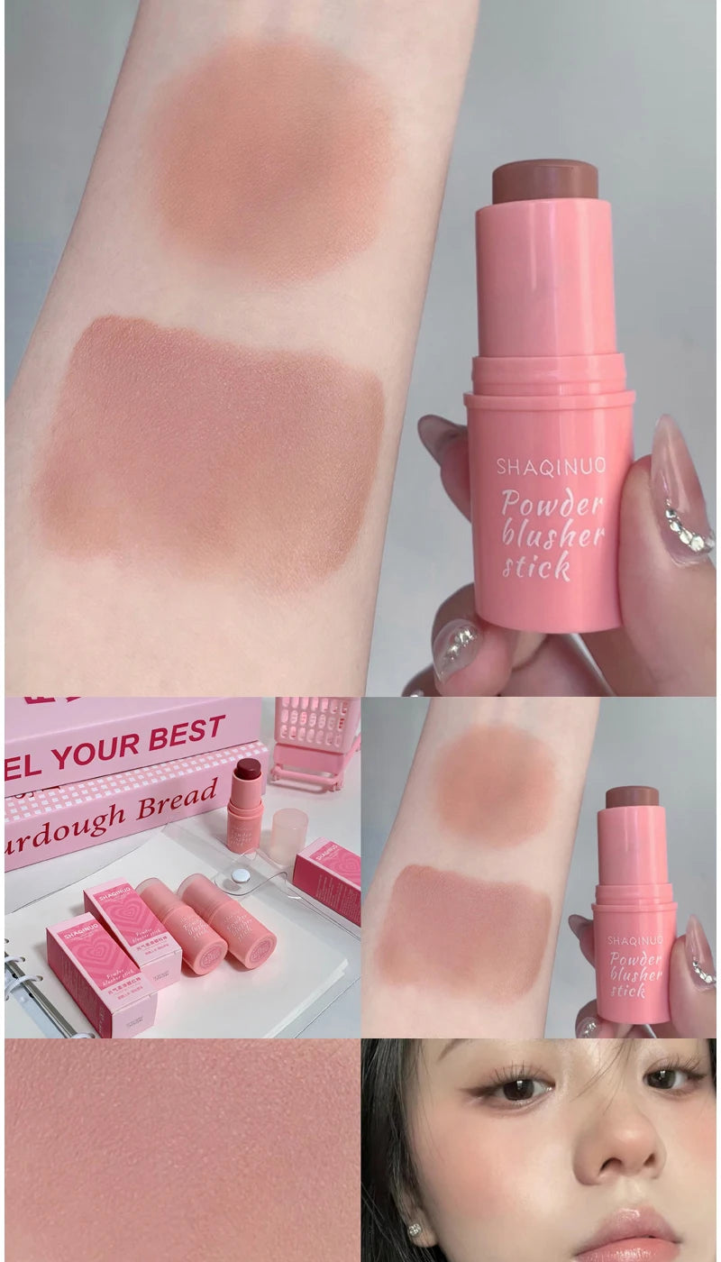 SHAQINUO Energizing Blush Stick - Natural Matte Finish, Creamy Texture, Easy to Blend for a Youthful Glow Beauty World Shop