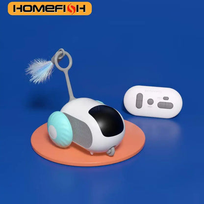 Smart Cat Car 2 Modes Automatic Moving Remote Controlled Car for Cats Dogs Interactive Playing Kitten Training Pet Supplies Beauty Fashion