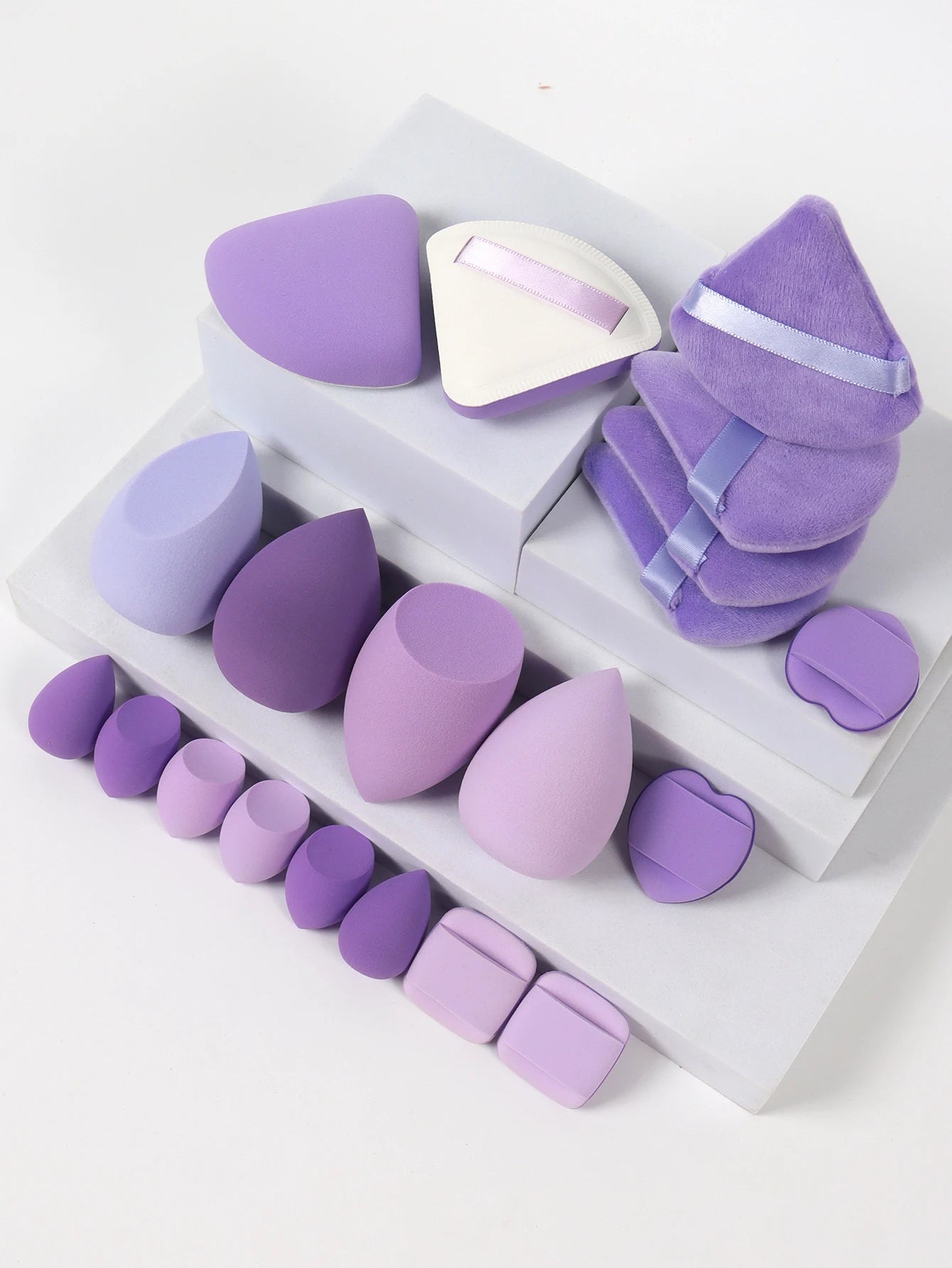20 Pcs Pink Makeup Sponge and Makeup Puff Set Suitable for Face Cream and Powder Concealer Powder Makeup Machine Beauty World Shop