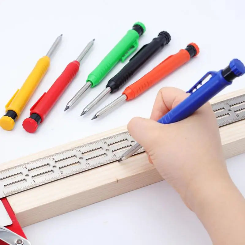6Pcs Engineering Drawing Woodworking Marking Mechanical Pencils, 2.8mm Long Head Carpenter Pencil, Applicable Construction Works Beauty World Shop