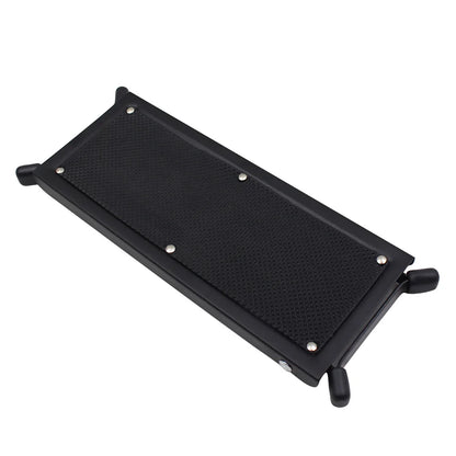 Guitar Foot Stool 4 Position Height Adjustable Foldable Guitar Pedal Foot Rest Step Footstool Black for Guitar Pedal Accessories Beauty World Shop