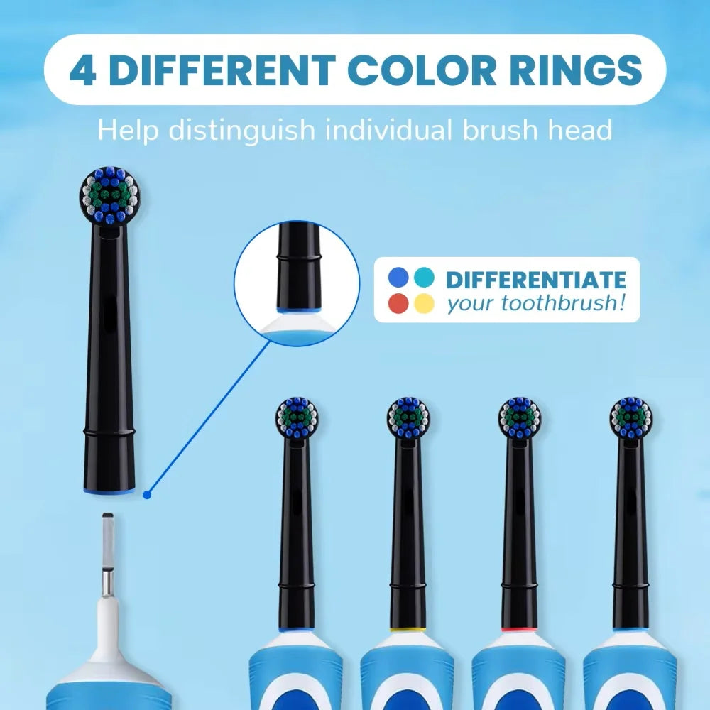 Replacement Toothbrush Heads Compatible with Oral B Braun Professional Electric Brush Heads 1000 1500 3000 6000 7000 7500 8000 Beauty World Shop