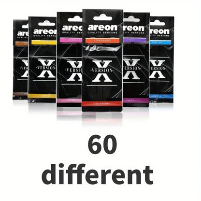 3-60Pcs X Version Car Air Refresher Car Suspension Decoration Home Bathroom Refresher Natural perfume Car Interior Hanging Paper Beauty World Shop