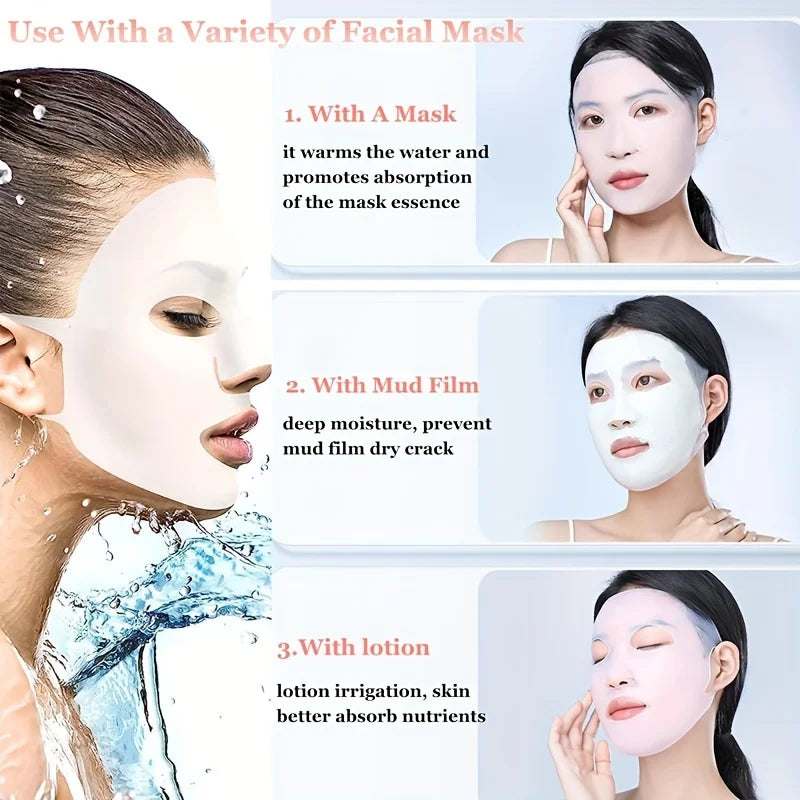 Silicone Mask Cover 3D Ear-type Anti-slip Anti-drop Fixed Mask, Auxiliary Moisturizing Mask Cover to Prevent Evaporation Tool Beauty World Shop