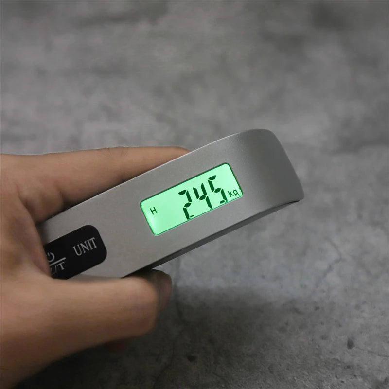 Portable Scale Digital LCD Display 110lb/50kg Electronic Luggage Hanging Suitcase Travel Weighs Baggage Bag Weight Balance Tools Beauty World Shop