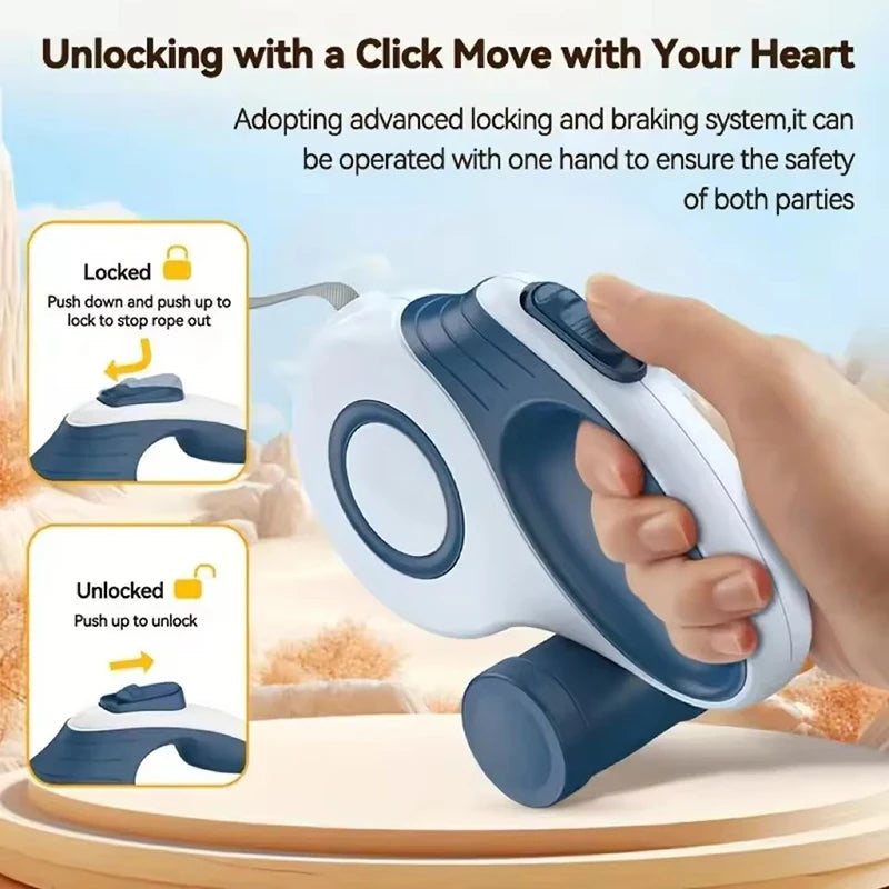 Booteely Automatic Retractable Dog Leash Extendable Rope For Outdoor Travel Walking Hiking Small Dogs Traction Rope Cat Lead Beauty World Shop