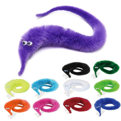 Magic Tricks Twisty Worm Magic Toys Party Favors Fuzzy Worm On A String Christmas Halloween Wizard Strange Trick Toys For Kids Beauty World Shop