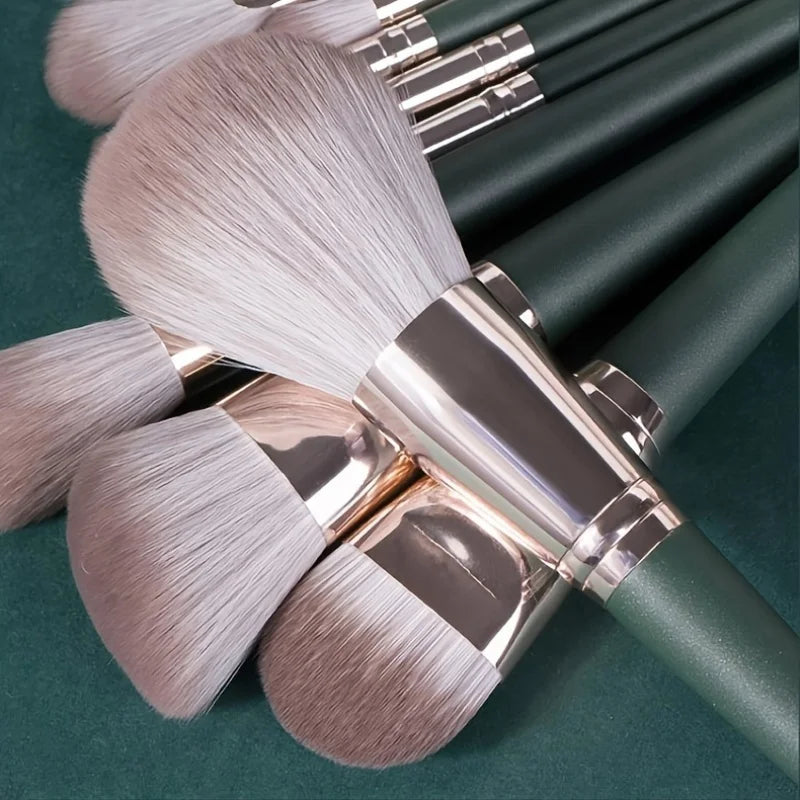 14-Piece Makeup Brush Set, Soft Nylon Bristles, Foundation Brush, Eyeshadow Brush Multi-Function Makeup Brush Travel Set Beauty World Shop