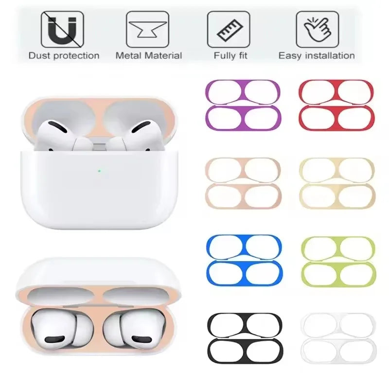 Dust-proof Scratchproof Sticker for Airpods Pro 1 2 3 4 Dust Guard Protective Earphone Film for AirPods 2/1/pro Cover Stickers