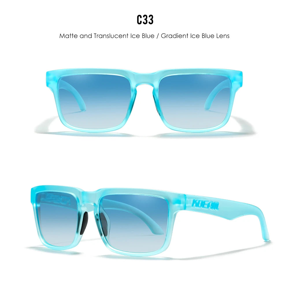 KDEAM Men's Polarized Sunglasses Square Casual Outdoors Sun Glasses Women Unisex Sunglass For Couple With Zipper Case Beauty World Shop