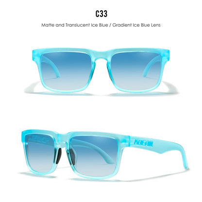 KDEAM Men's Polarized Sunglasses Square Casual Outdoors Sun Glasses Women Unisex Sunglass For Couple With Zipper Case Beauty World Shop