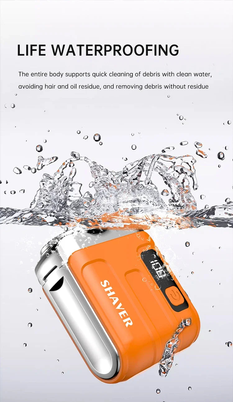 Mini Electric Smart Shaver Household Car Shaver Digital Display Dual Blade Rechargeable Shaver Powerful Beard Trimmer Tool Beauty World Shop