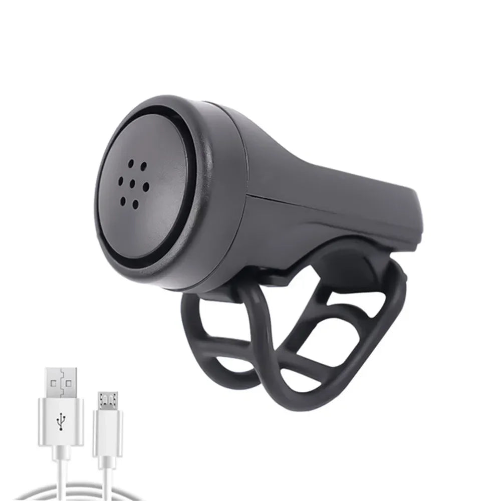 Bicycle Electric Bell Bike USB Charging Horn MTB Mountain Bike Warning Safety Ring Waterproof Bell Cycling Accessories Beauty World Shop