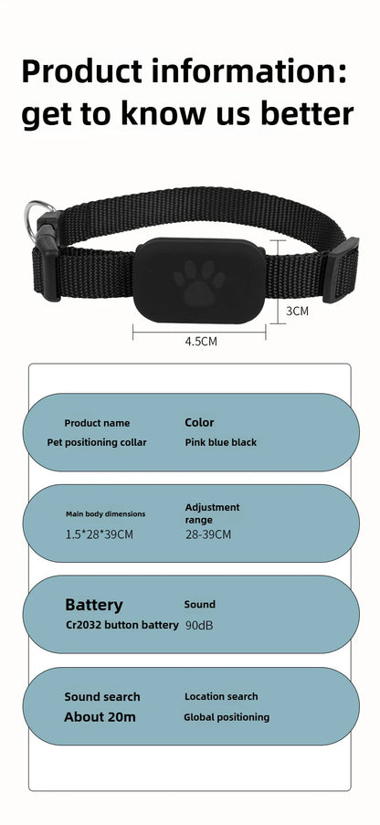 GPS Collar for Cats Kitten Collar With Tracking Safety Protection Long-Lasting Battery Pet Cat Locate Supplies