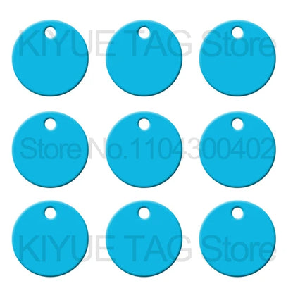 Wholesale 100Pcs Aluminum Round Dog ID Tags Name Plate Anodizing Label Tags Chain Hanging Keys Personalized Name ID Tag Beauty World Shop