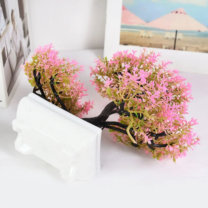 Artificial Plants Bonsai Small Tree Pot Fake Plant Flowers Potted Ornaments For Home Room Table Decoration Hotel Garden Decor Beauty World Shop