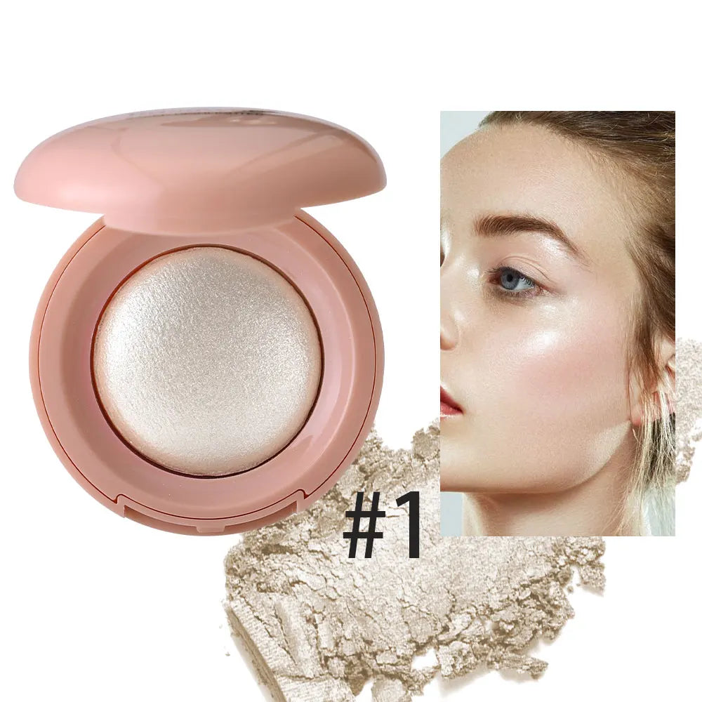 Long-lasting Waterproof Fine Shimmer Highlighter, Natural Glossy Effect, Brighten the Contour and Modify the Face Beauty World Shop
