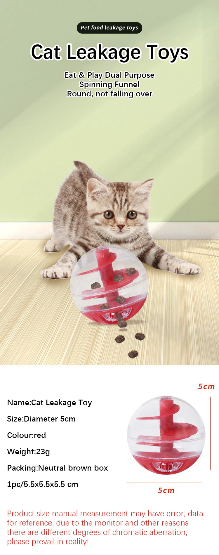 Cat Leak Eat Spiral Ball Educational Toys Resistant Bite Training Eat Play Dual Use Round Not Pouring Fun Food Leak Pet Supplies Beauty World Shop