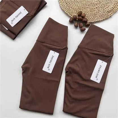 Fitness Women Sport Seamless Leggings High Waist Elastic Solid Yoga Leggings Gym Jogging Quick Dry Push Up Slim Pants Female Beauty World Shop